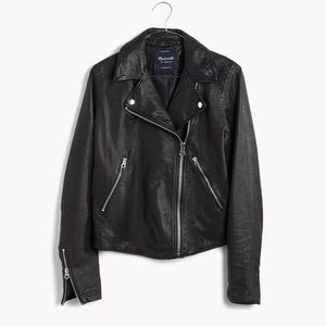 Excellent condition Madewell washed leather motorcycle jacket